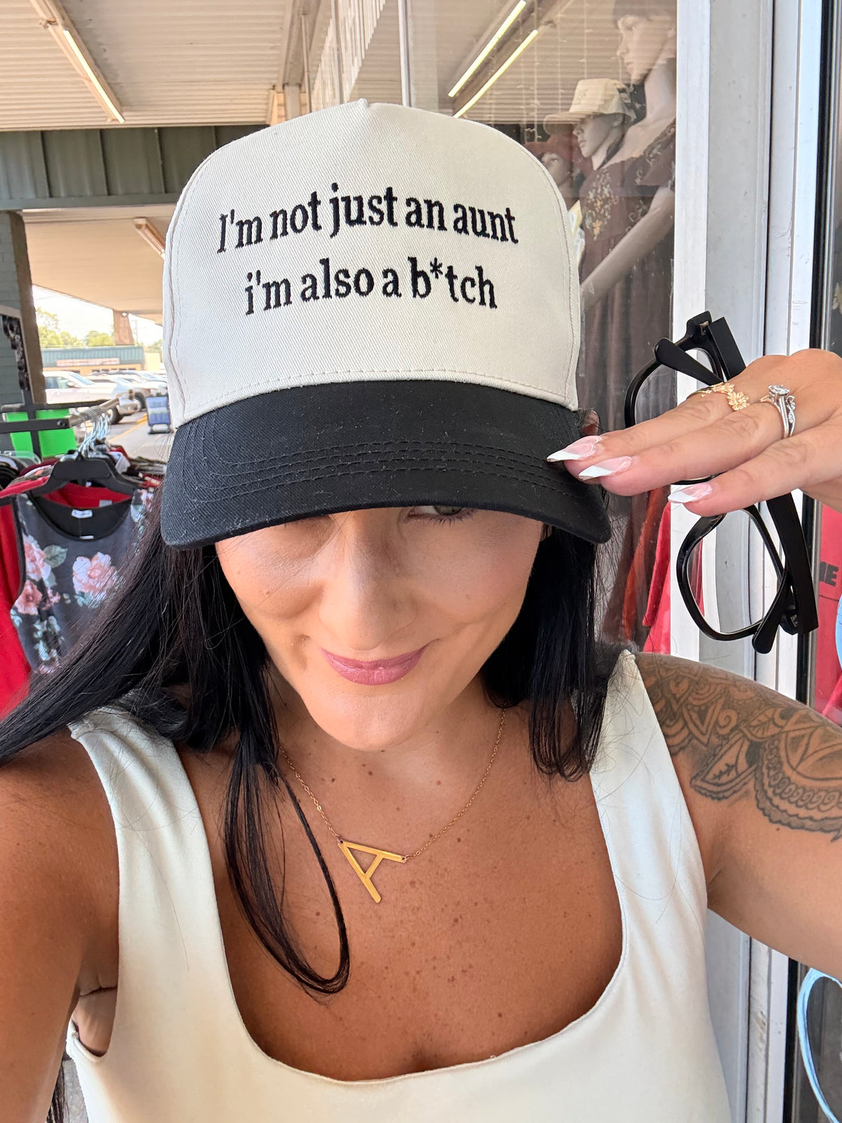 Not just an aunt I'm also a b*tch embroidered hat