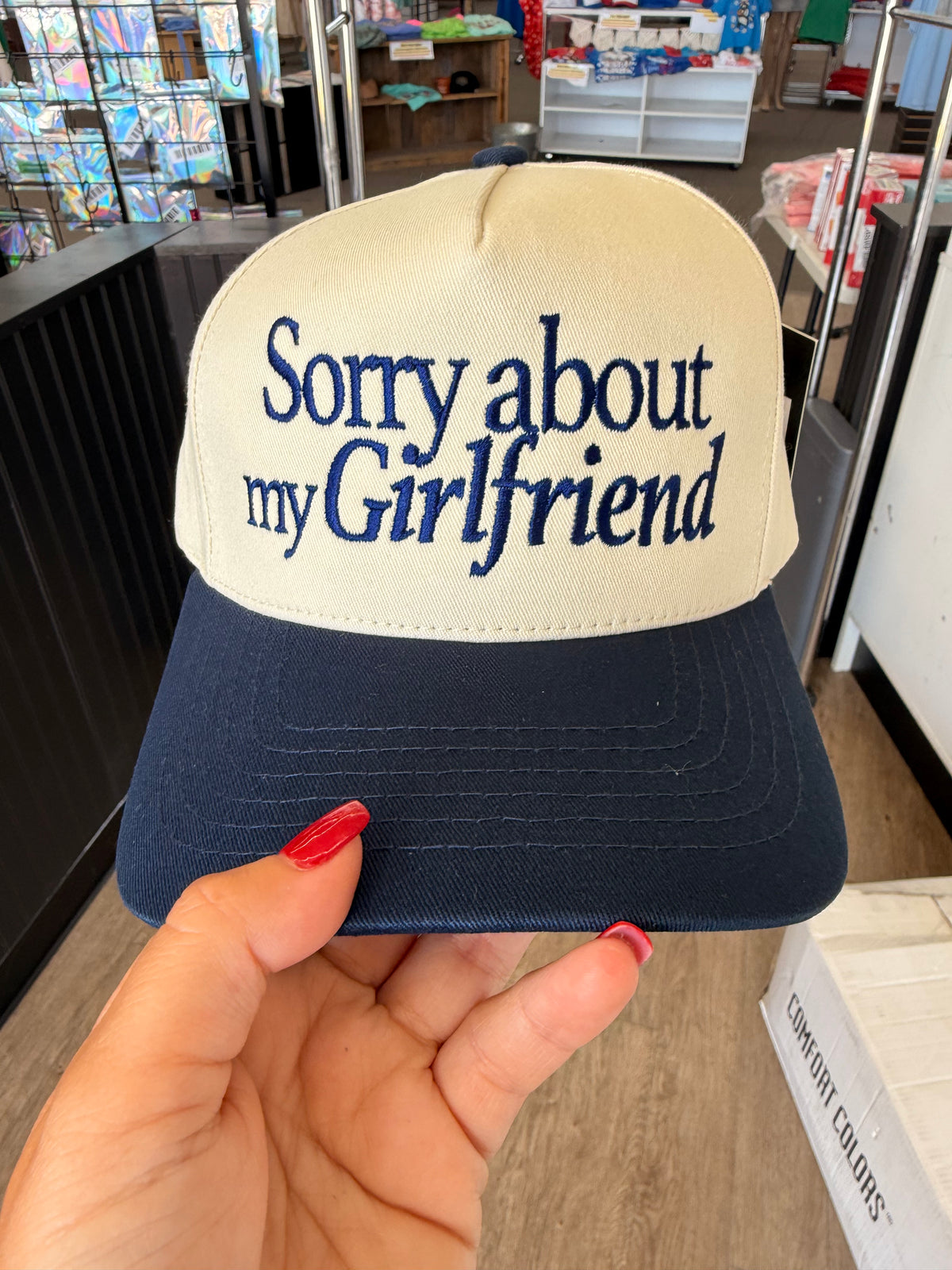 Sorry about my girlfriend hat