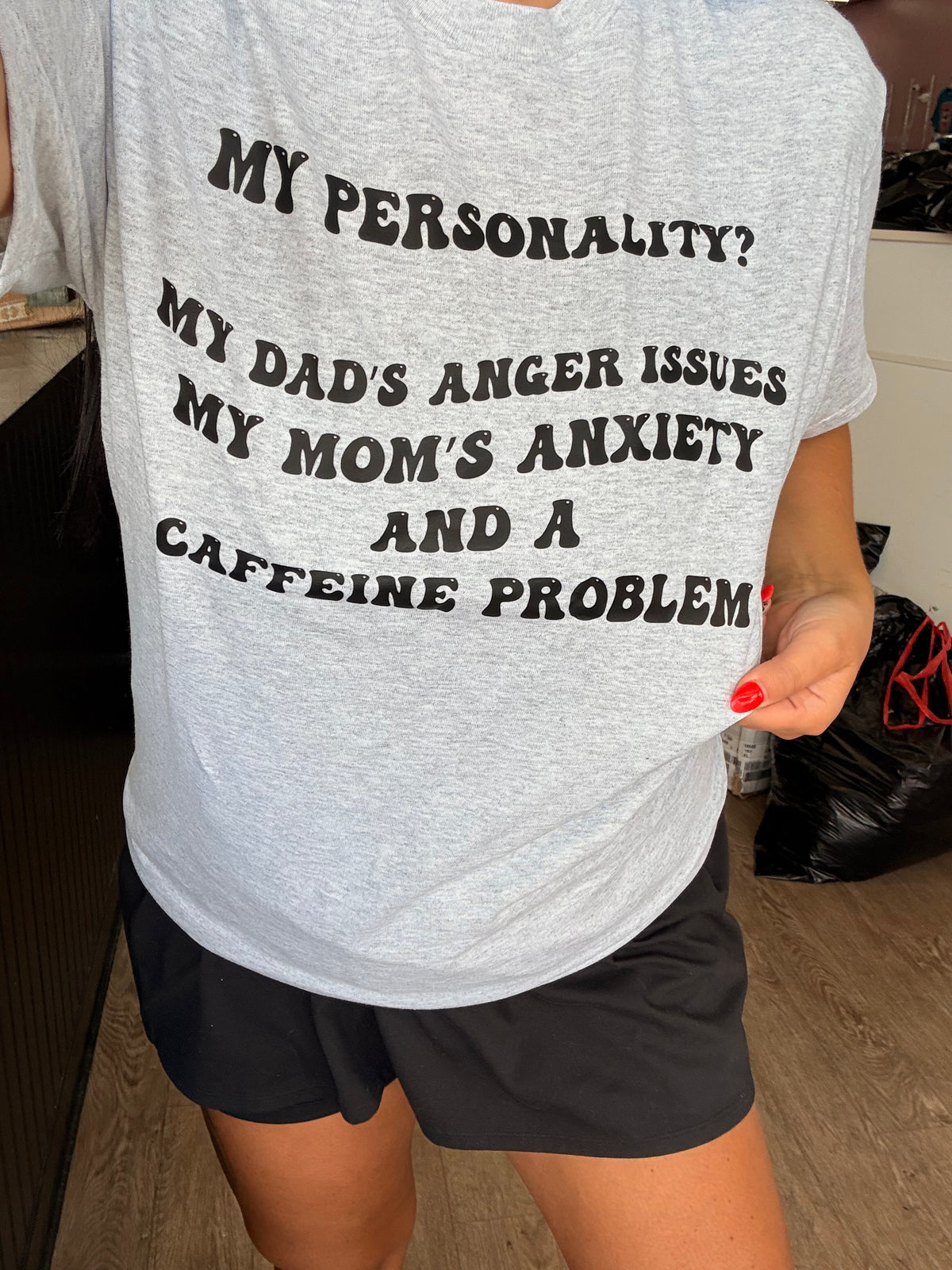 My dads anger and my mom anxiety tee or sweatshirt