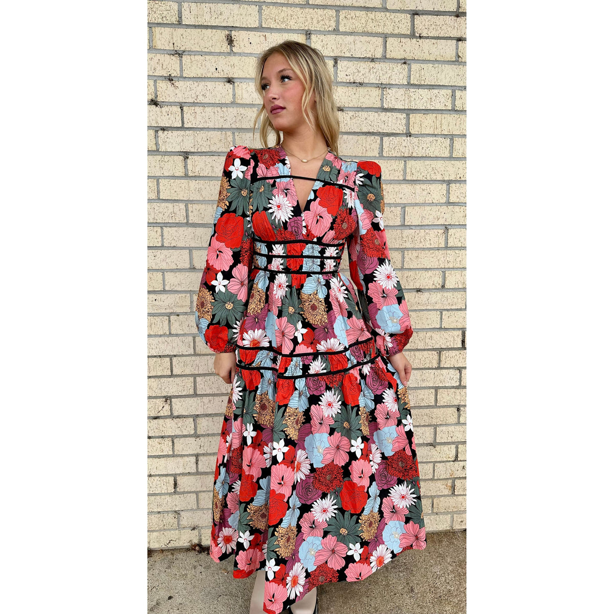 Janell Floral Maxi dress