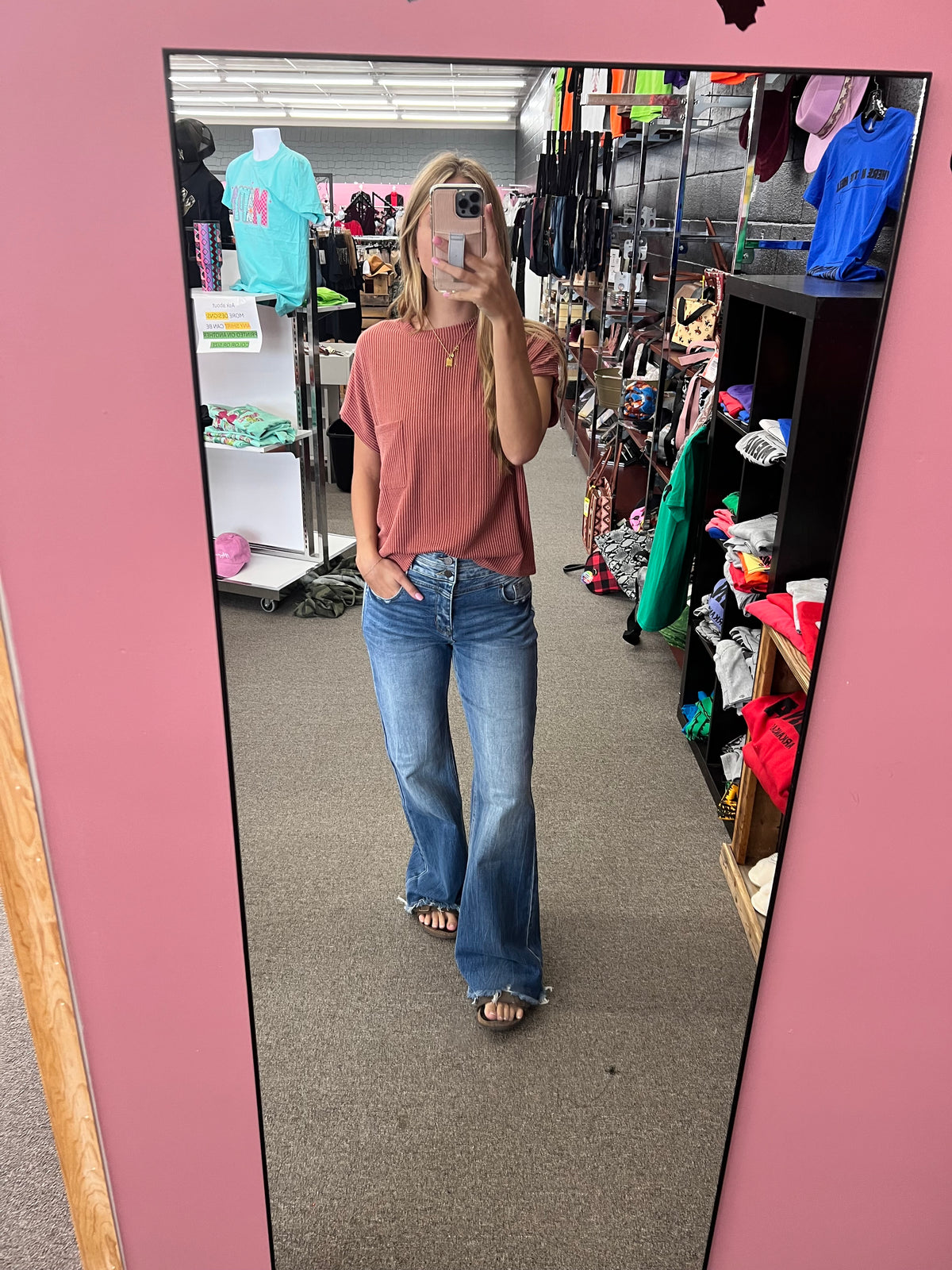 Rachel Rust Ribbed Top