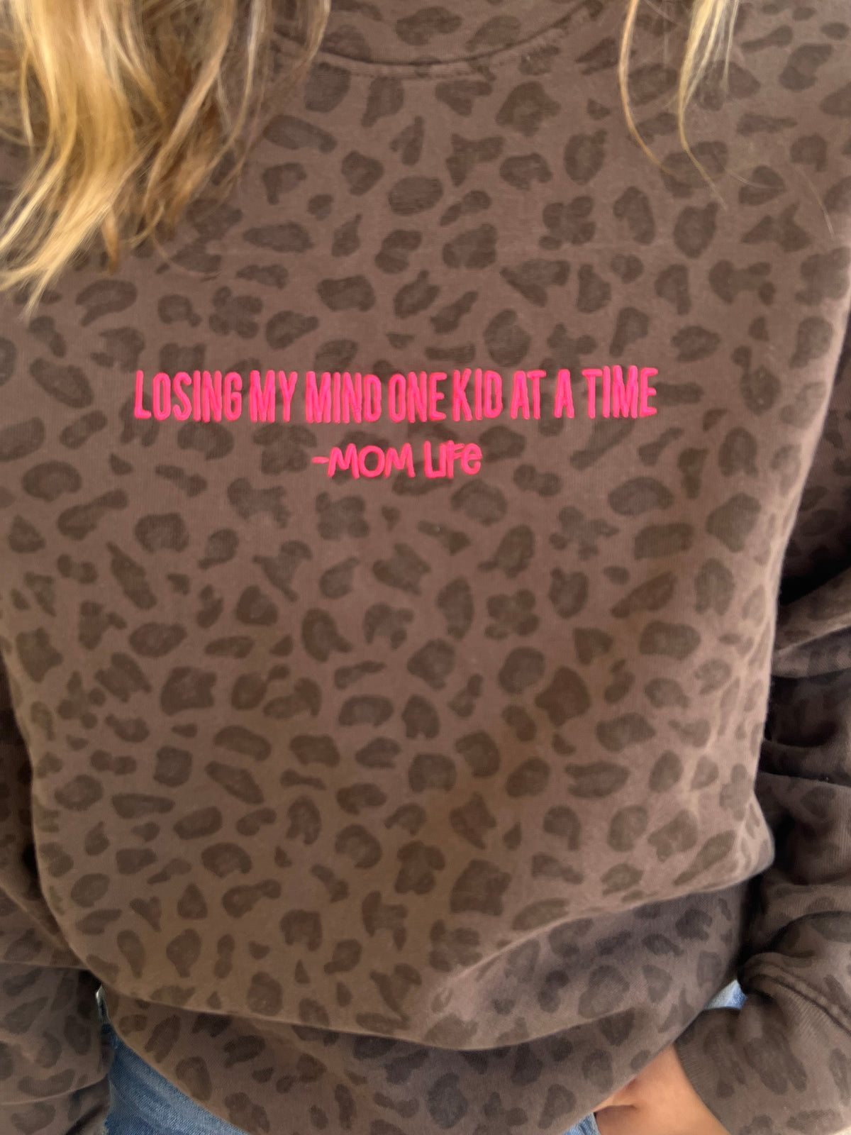 Losing my mind one kid at a time mom life tee or sweatshirt embroidered