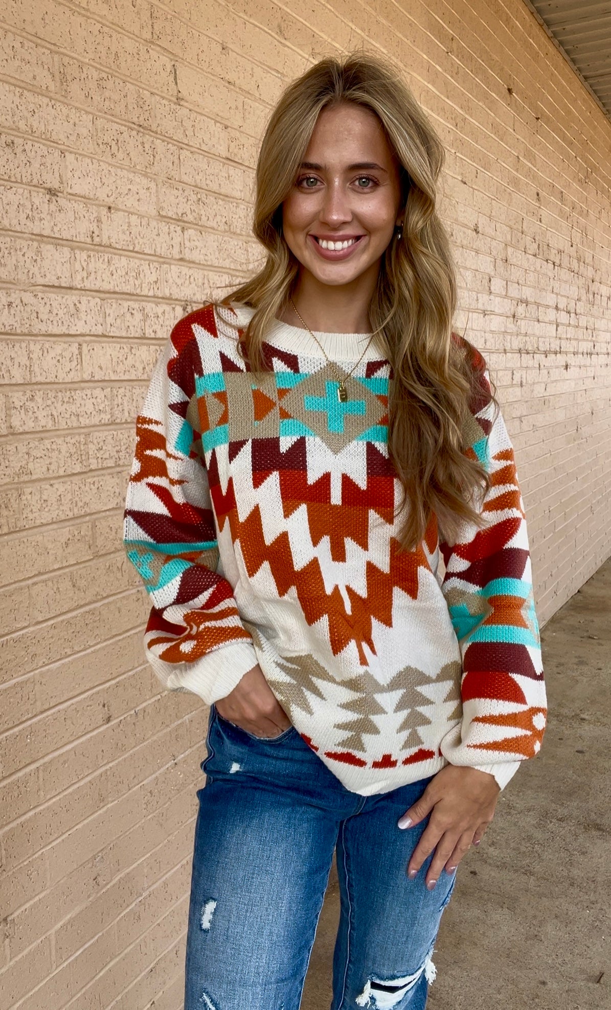 Aztec Fall Soft Sweater