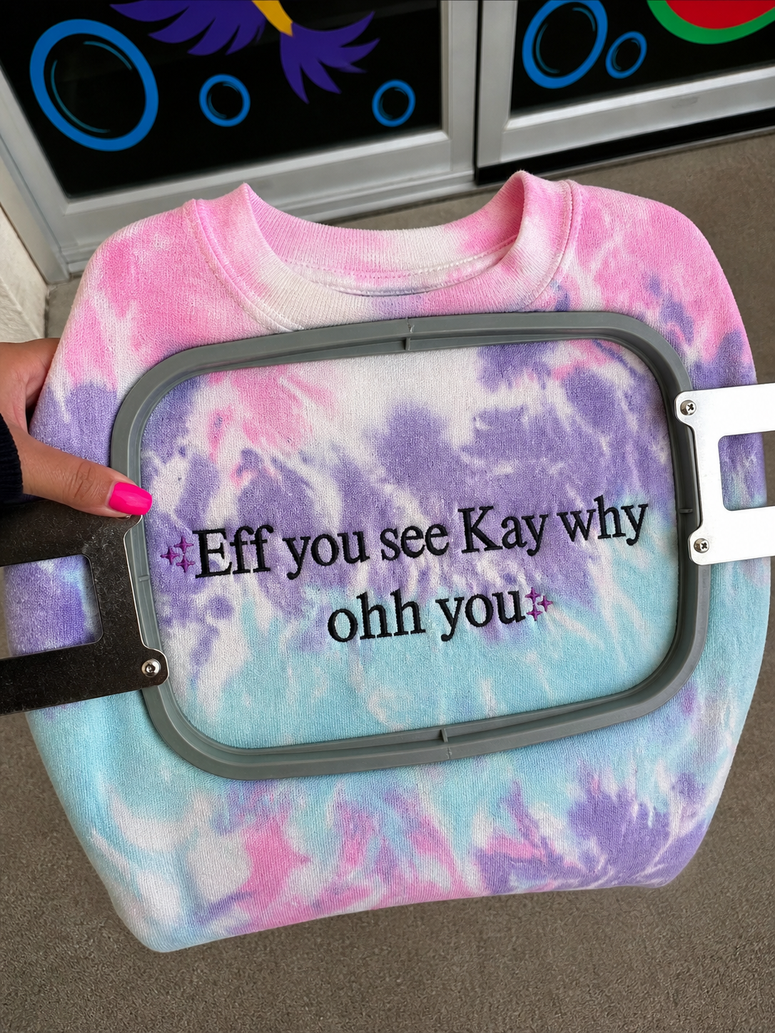 Eff you see Kay why ohh you tee or sweatshirt embroidered