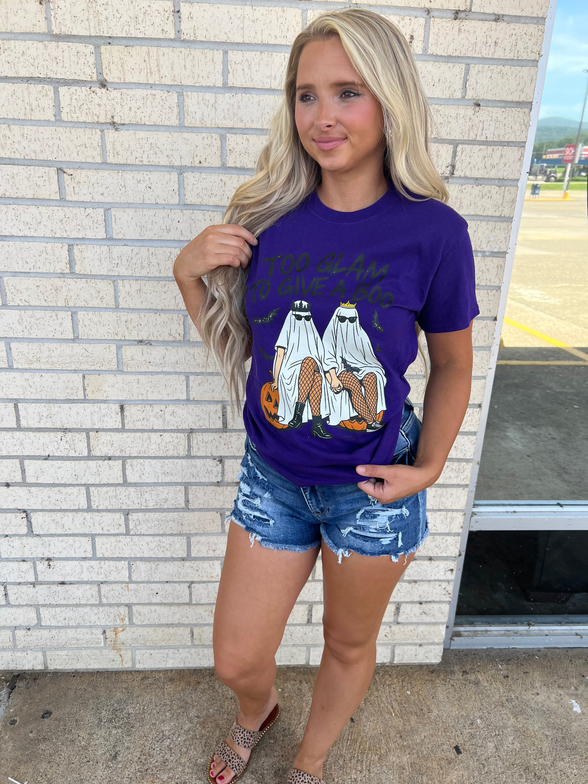 ghost too glam to give a BOO tee or sweatshirt
