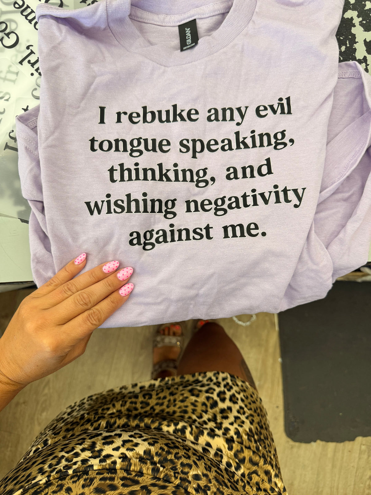 I rebuke any evil -Christian tee or sweatshirt (kid or adult)