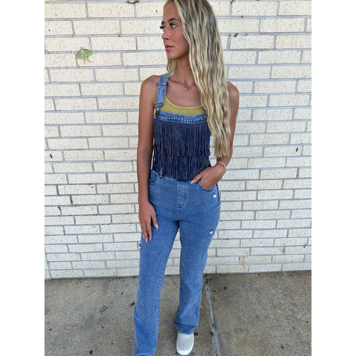 Jenna Fringe Flare Overalls