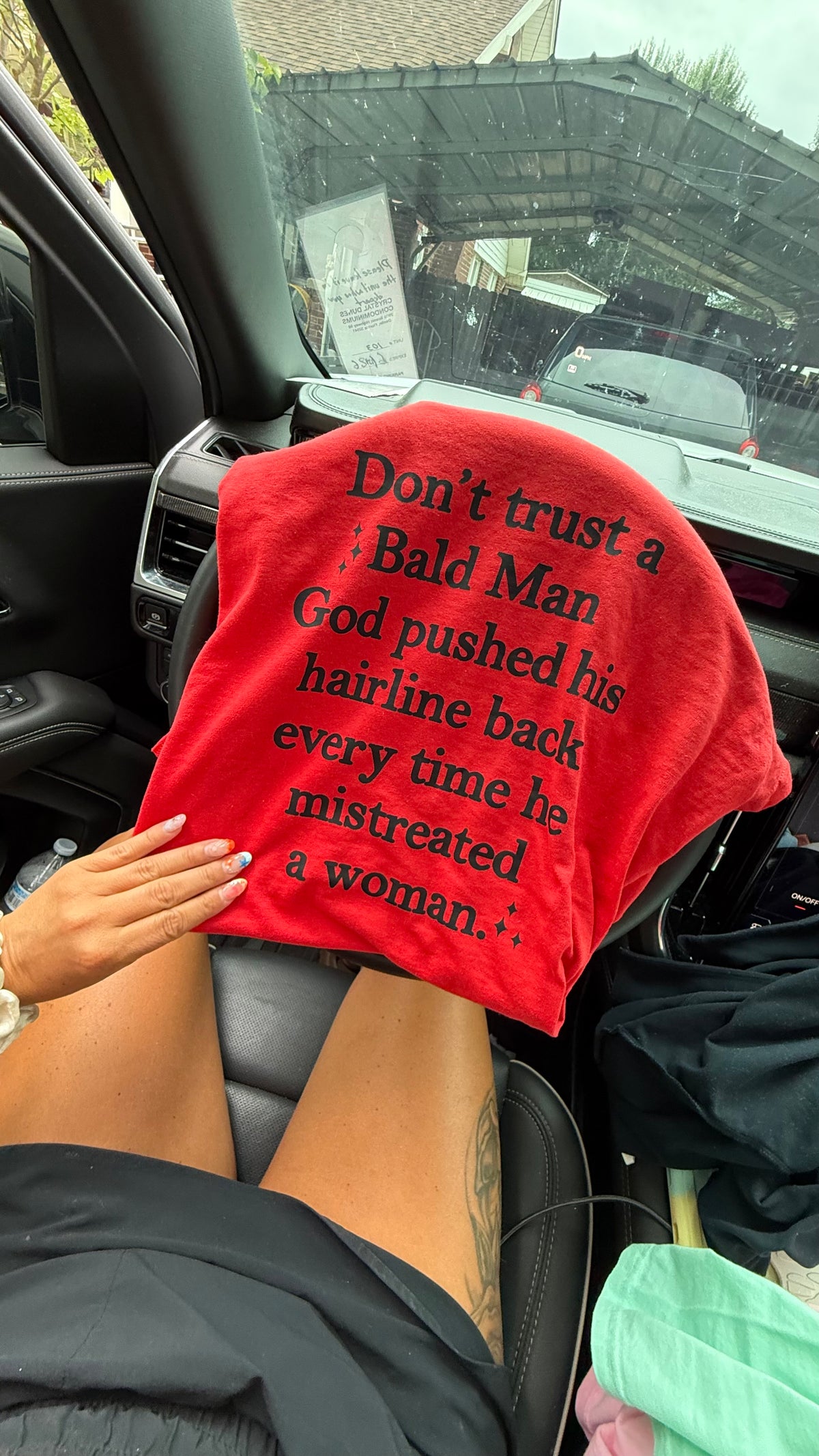 balding tank, tee or sweatshirt