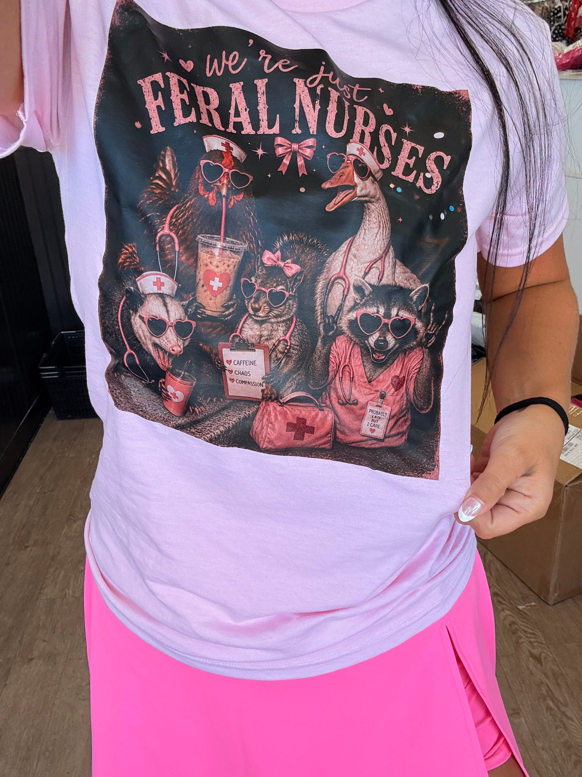 we're just feral nurses wild animal  tank, tee or sweatshirt