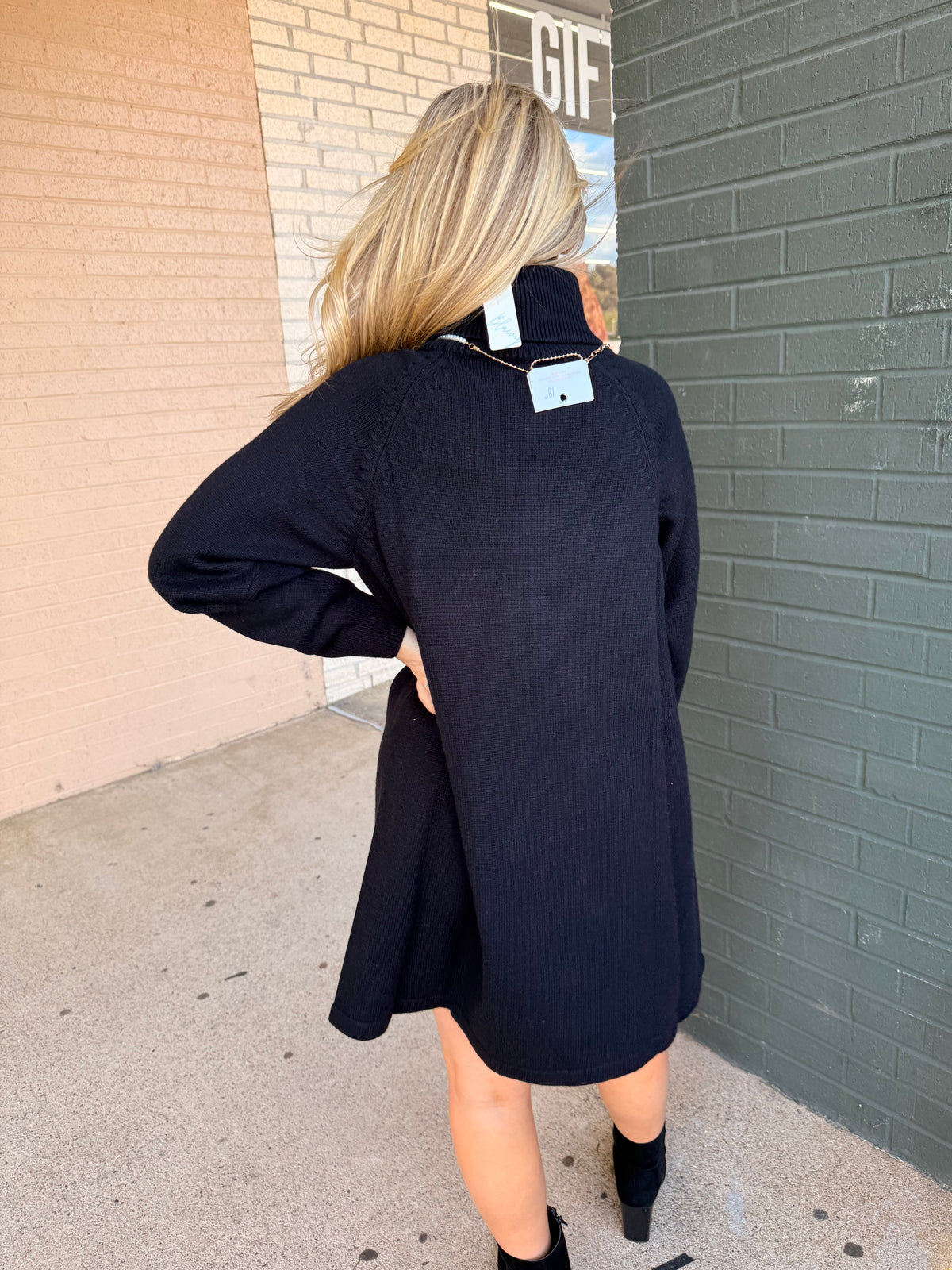 Chic Bevan black sweater dress