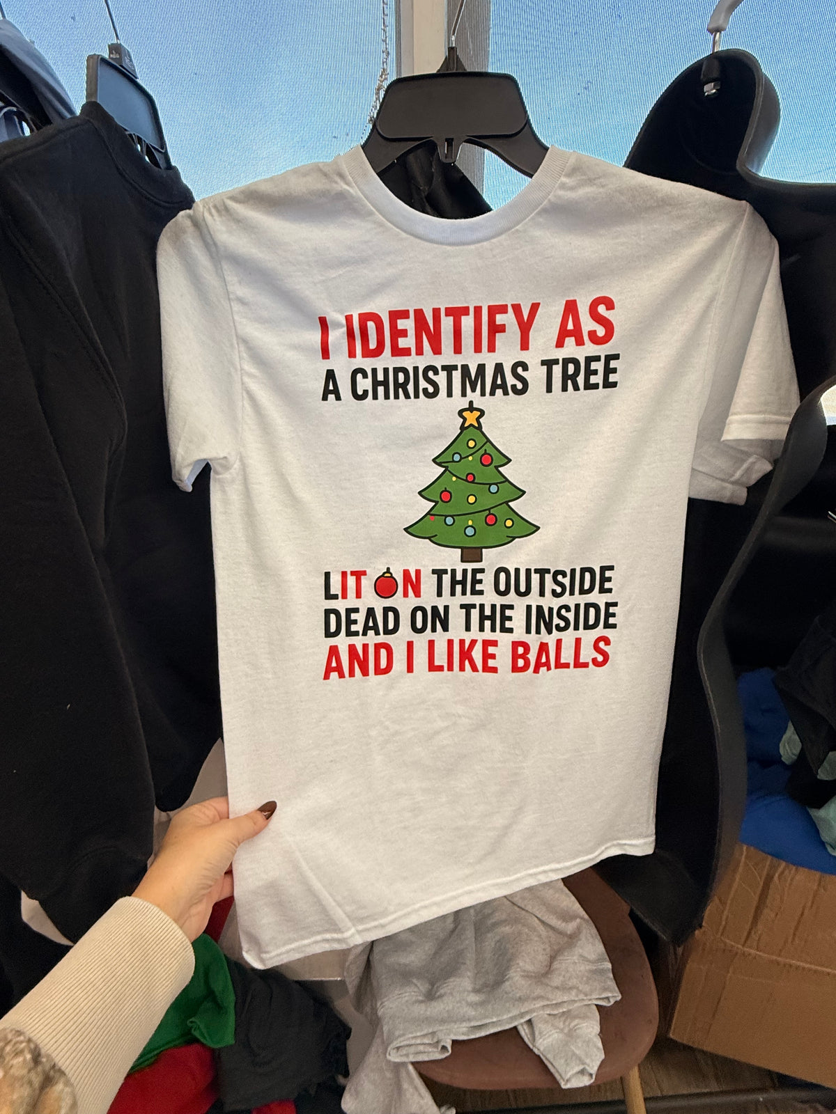 I identify as a Christmas tree I like balls Tee or Sweatshirt