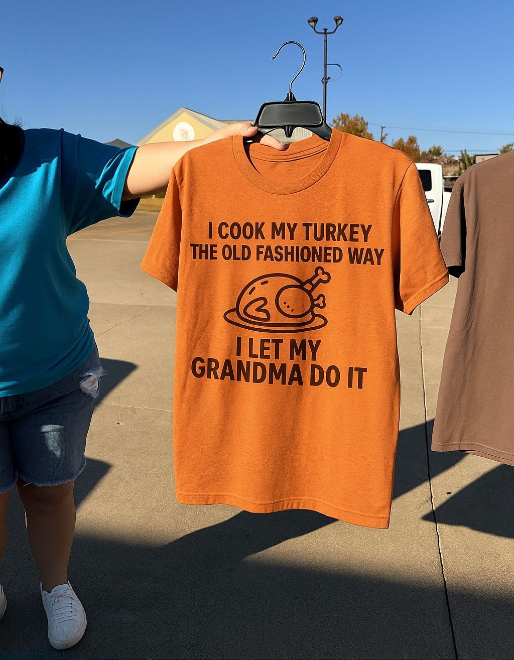 Grandma old fashioned cook turkey  thanksgiving tee or sweatshirt