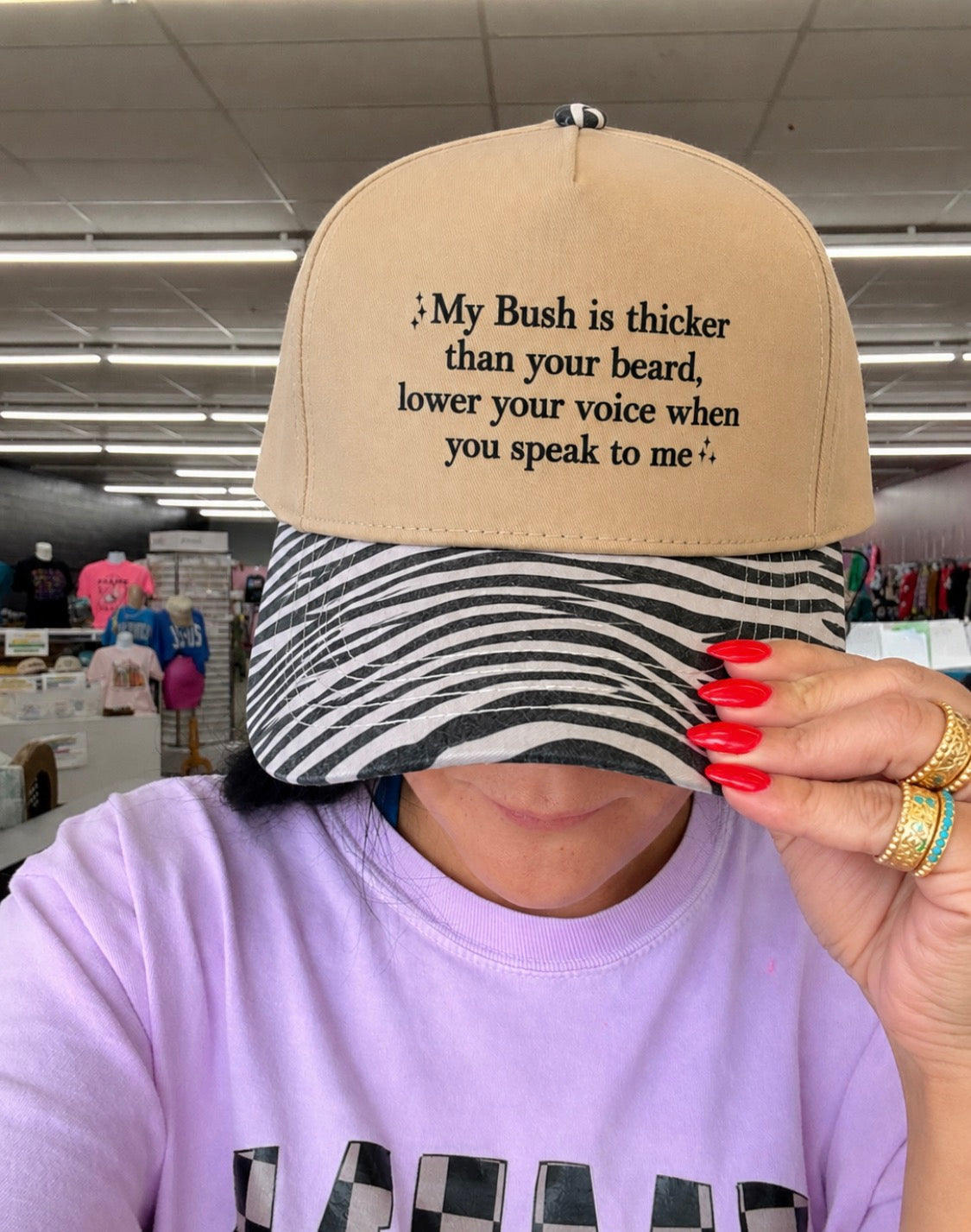 Bush thicker than your beard print hat