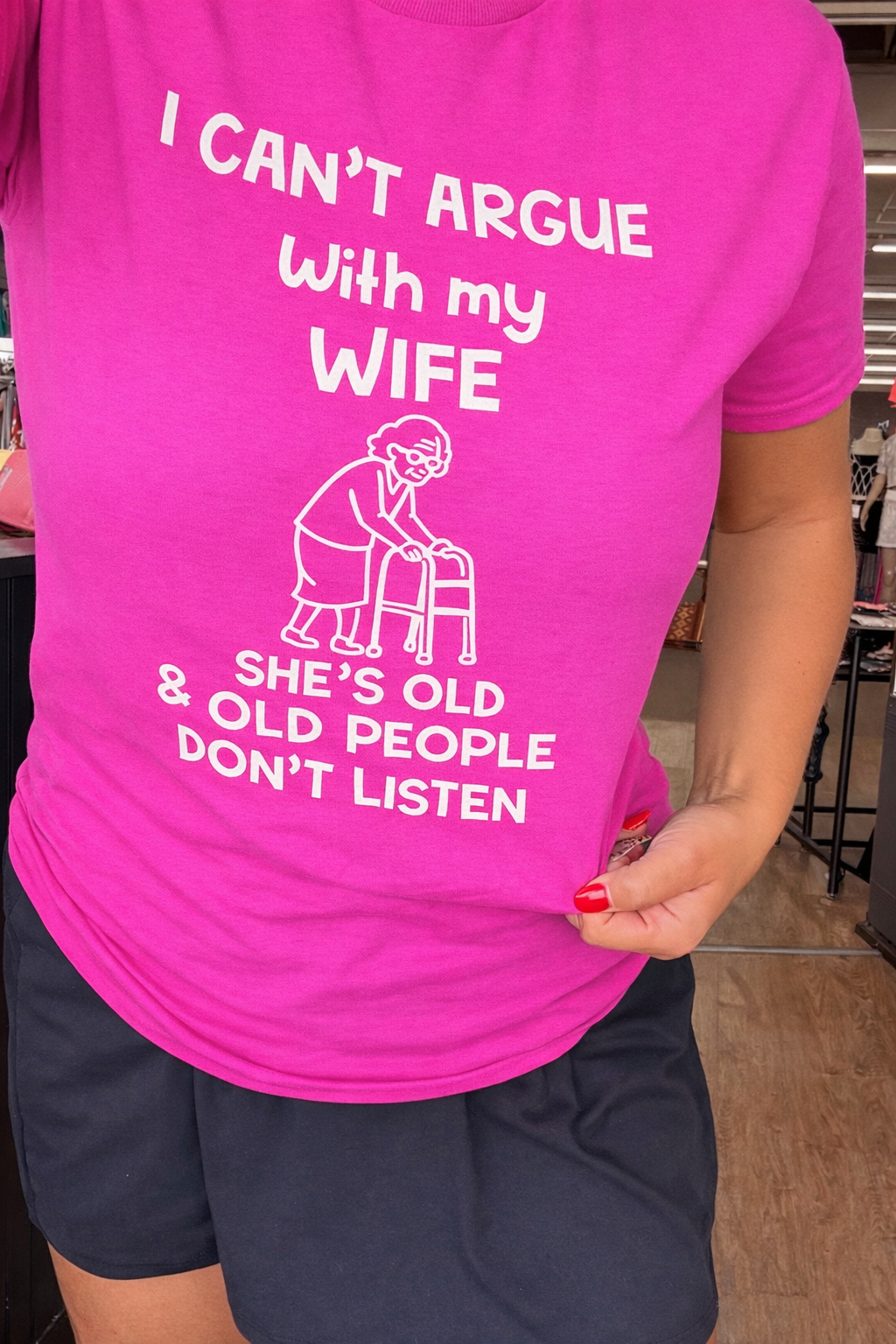 Old wife argue tee or tank top