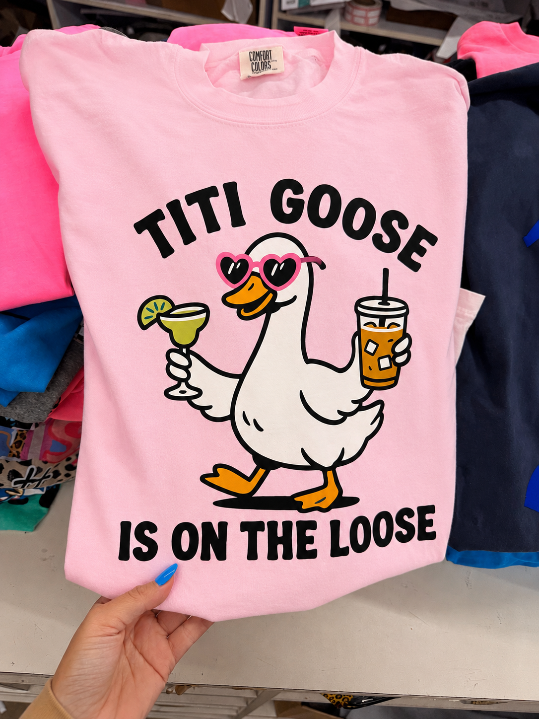 Titi  goose is on the loose tank, tee or sweatshirt