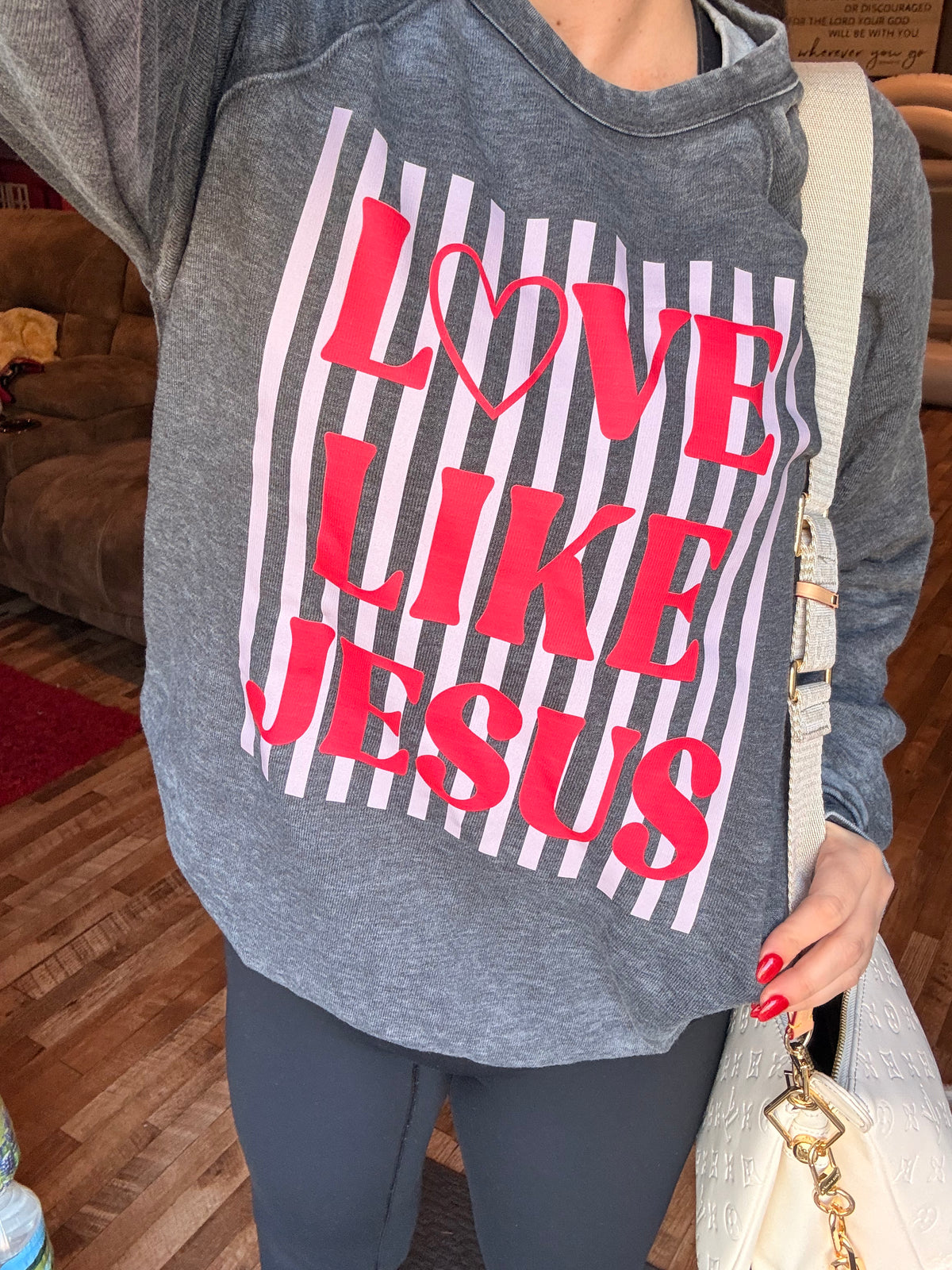 Love like Jesus acid wash soft sweatshirt