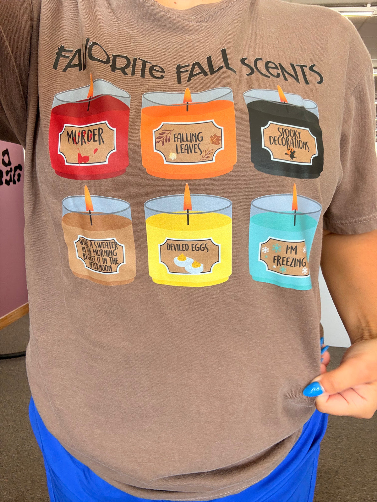 Fall scents candle  tee or Sweatshirt