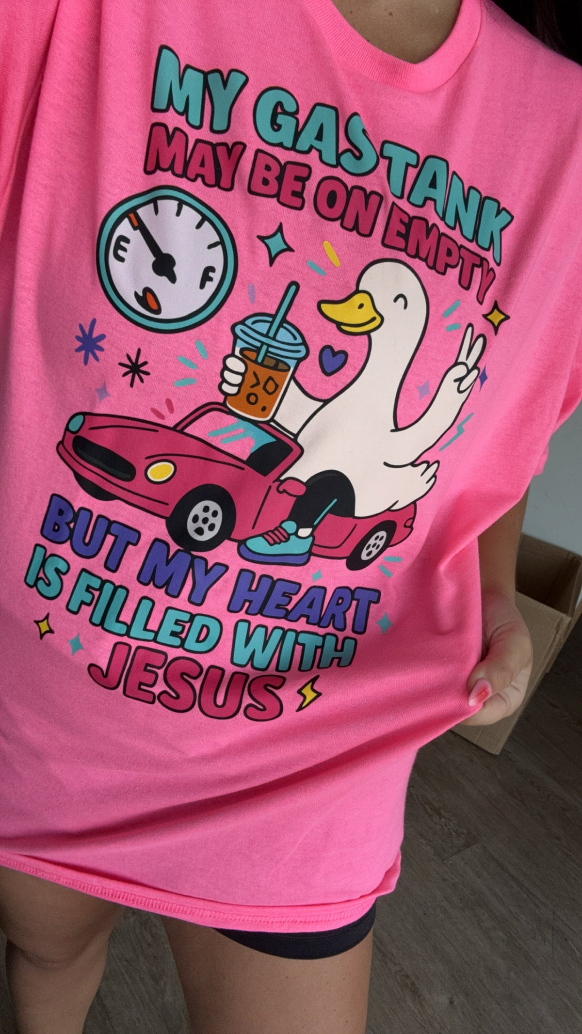 My tank may be empty but my heart is full of Jesus Tee or sweatshirt