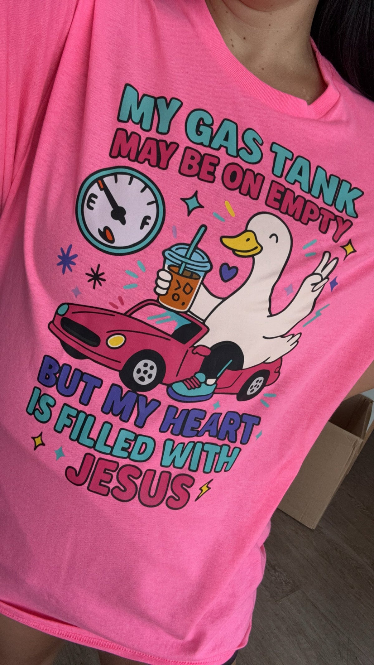 My tank may be empty but my heart is full of Jesus Tee or sweatshirt