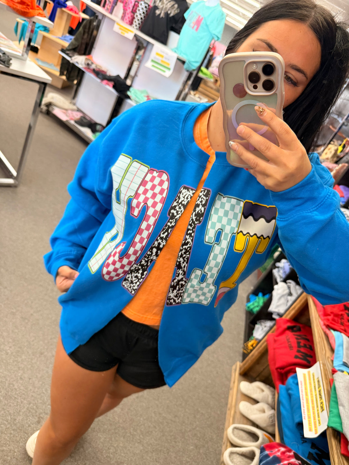 teach or custom Swacket sweatshirt