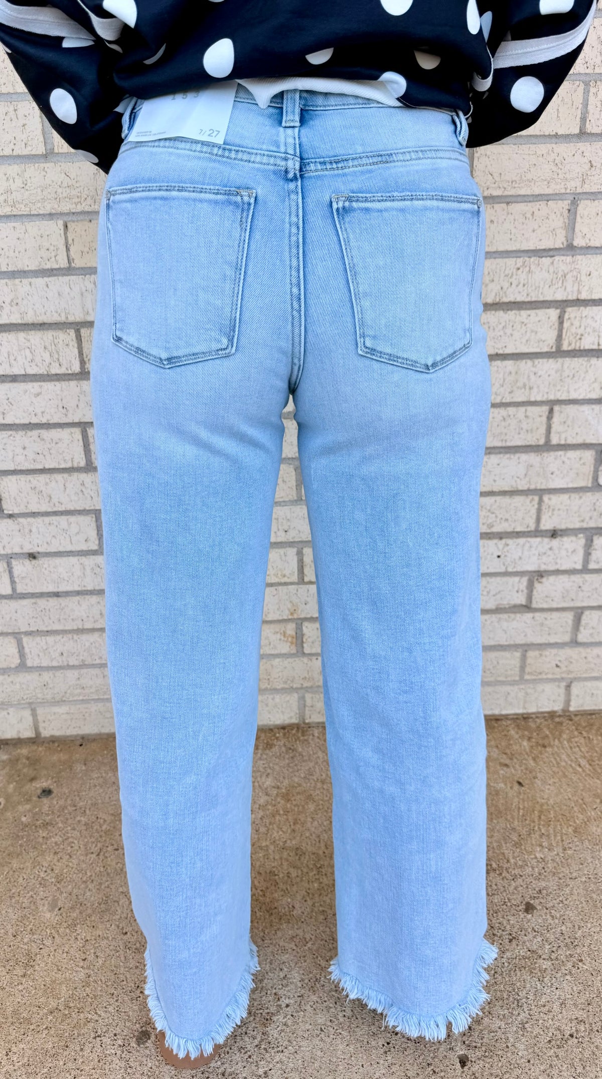 LA HIGH RISE WIDE LEG W/ DESTROYED HEM JEAN