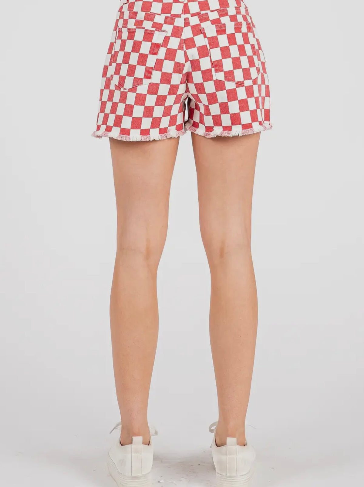 Red Checkered Shorts