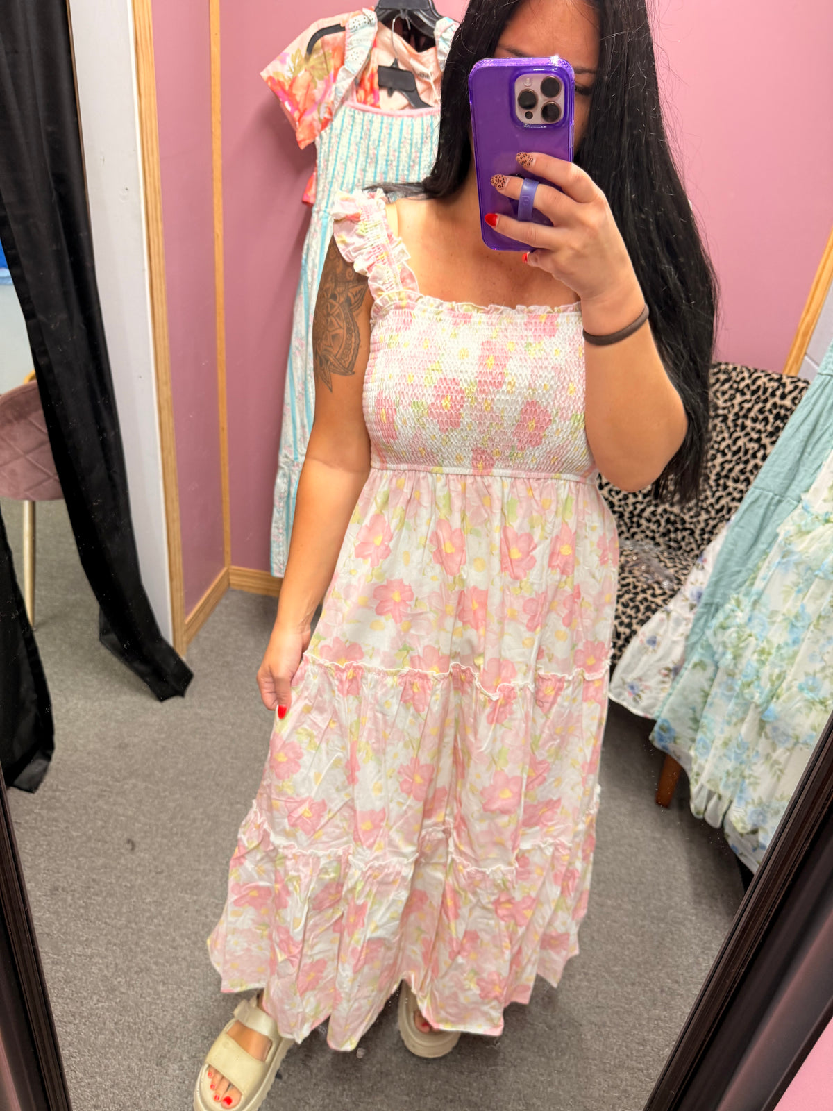 Floral Watercolor Dress