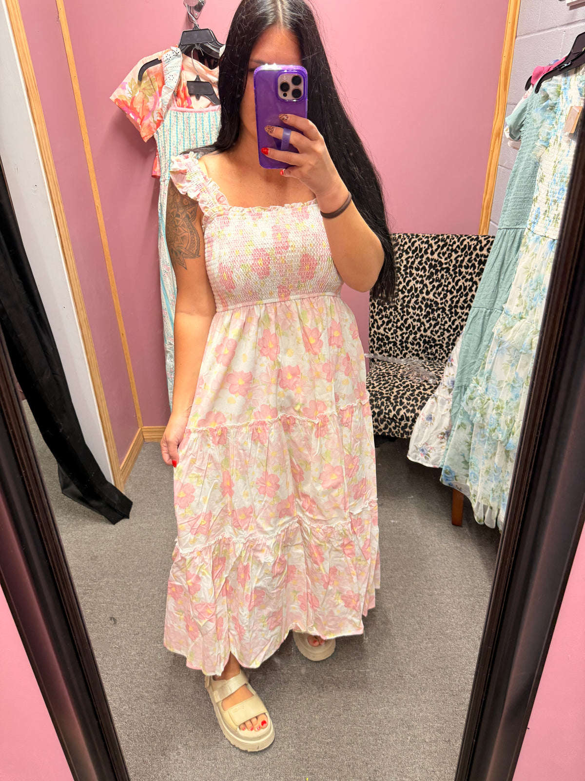 Floral Watercolor Dress