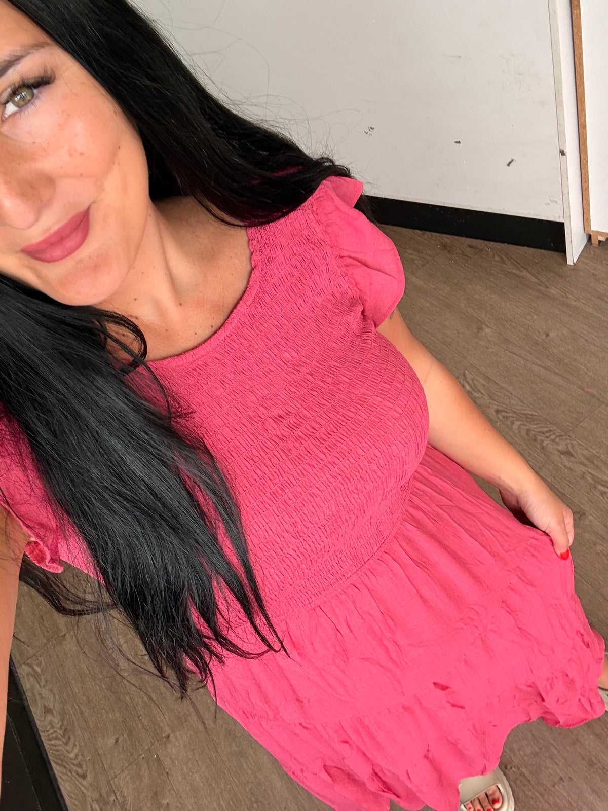 Berry Pink Flowy Dress