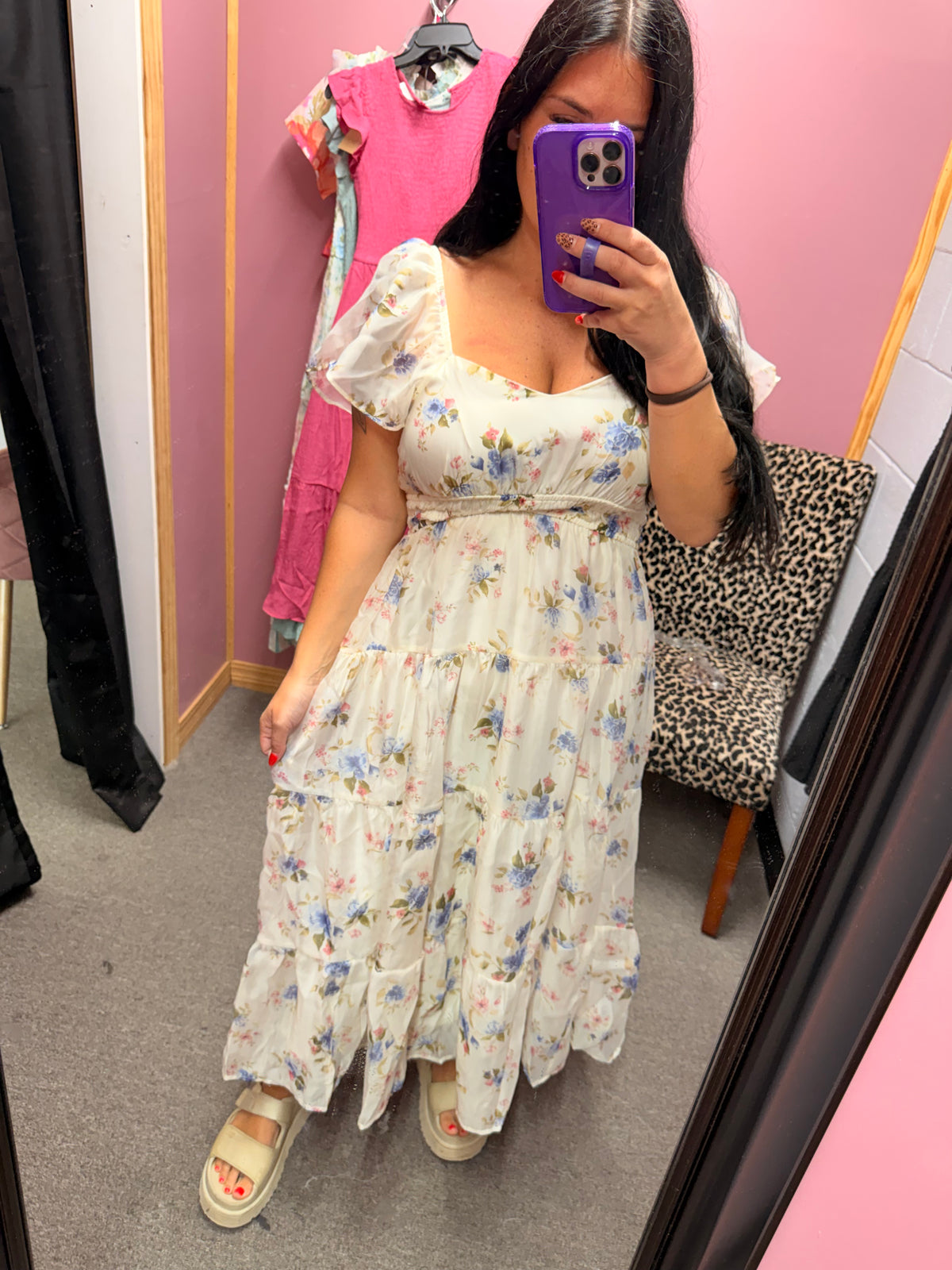 Destin White Floral Dress