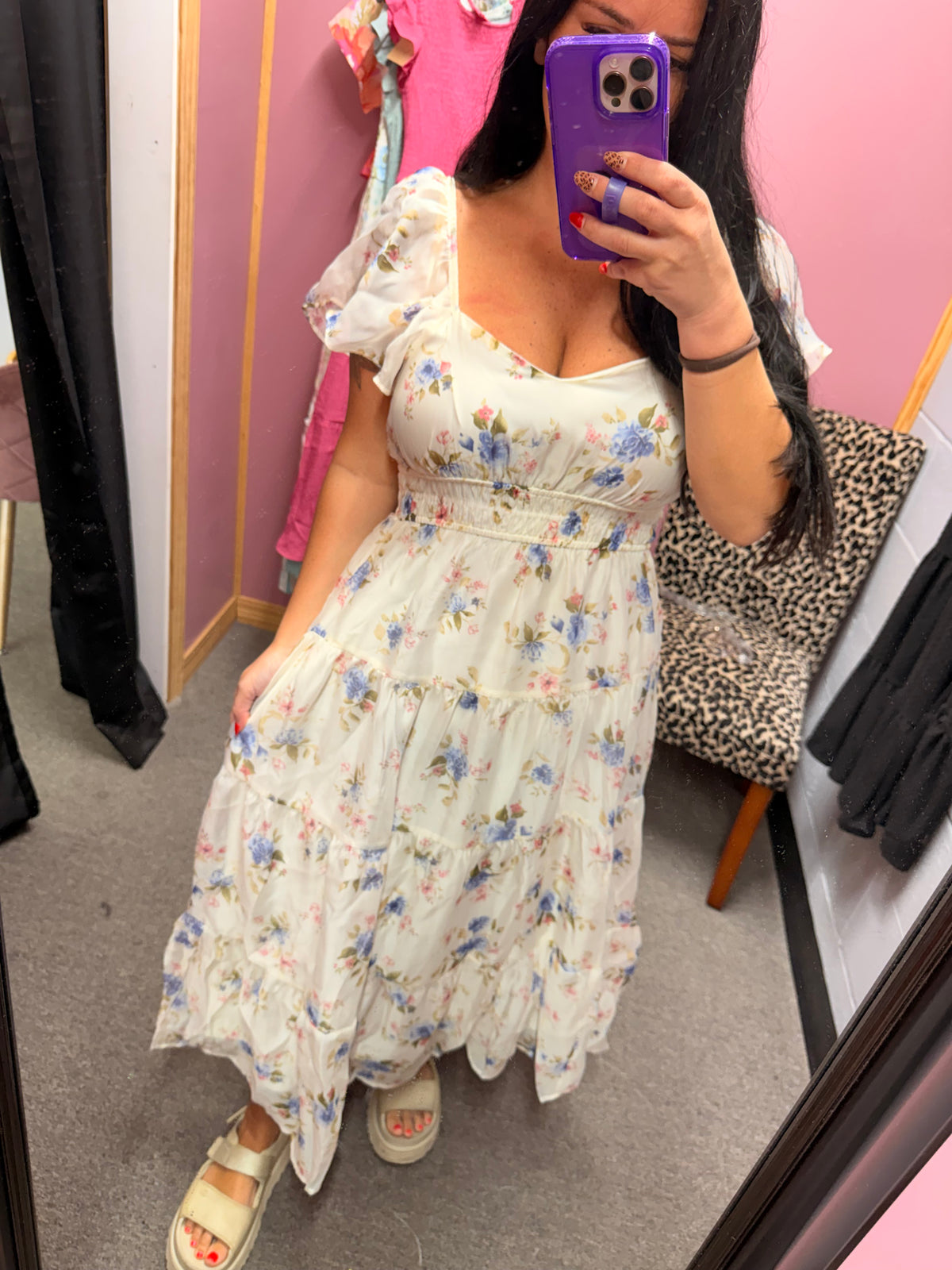 Destin White Floral Dress