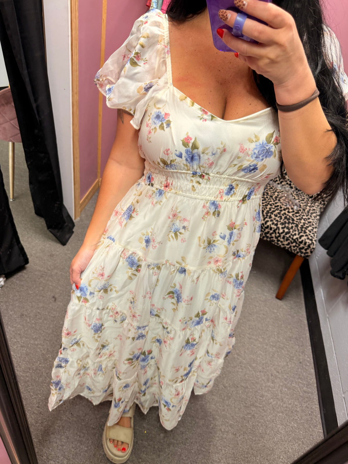 Destin White Floral Dress