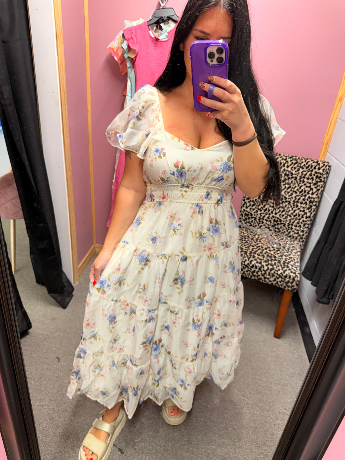Destin White Floral Dress