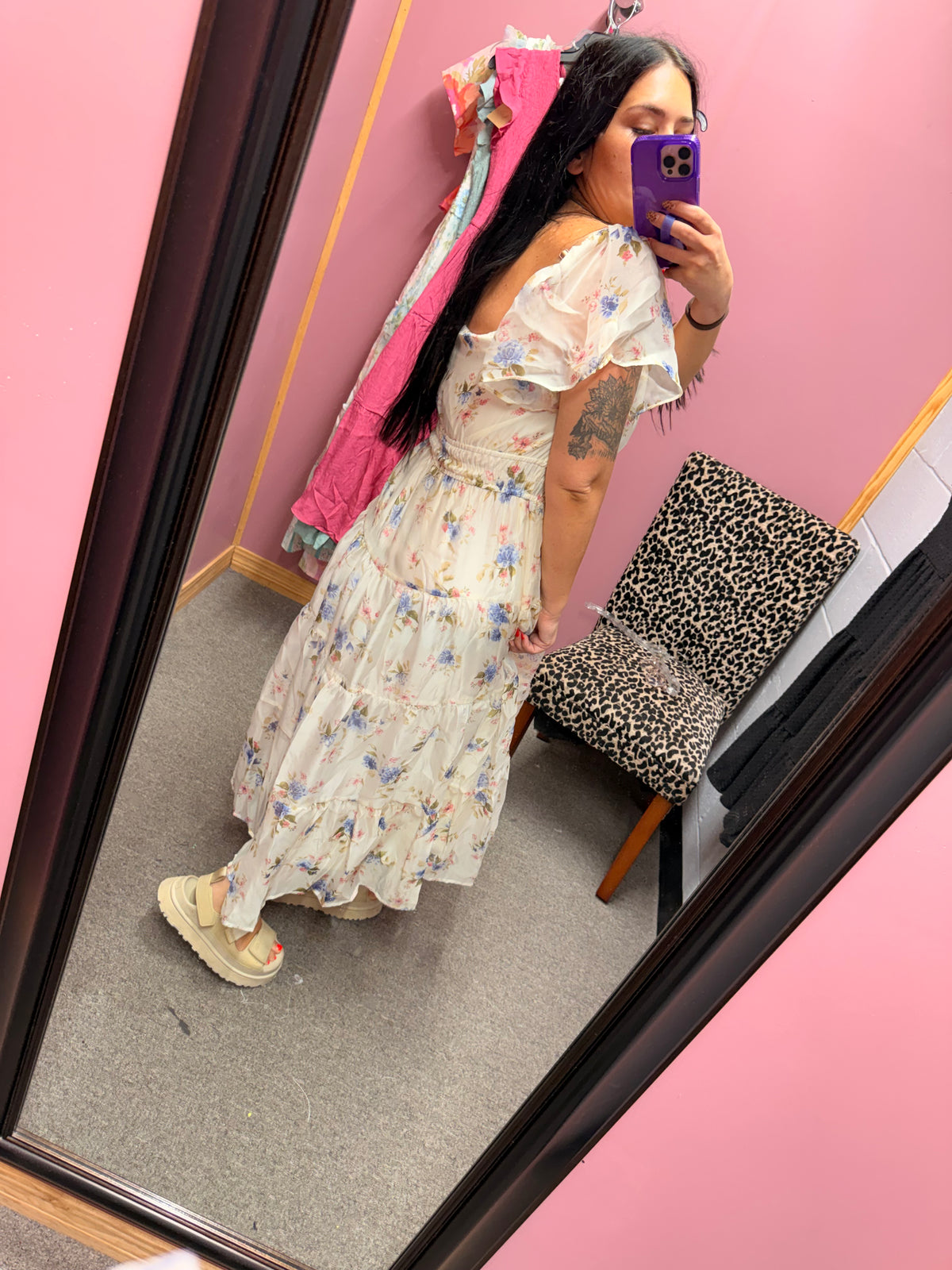 Destin White Floral Dress