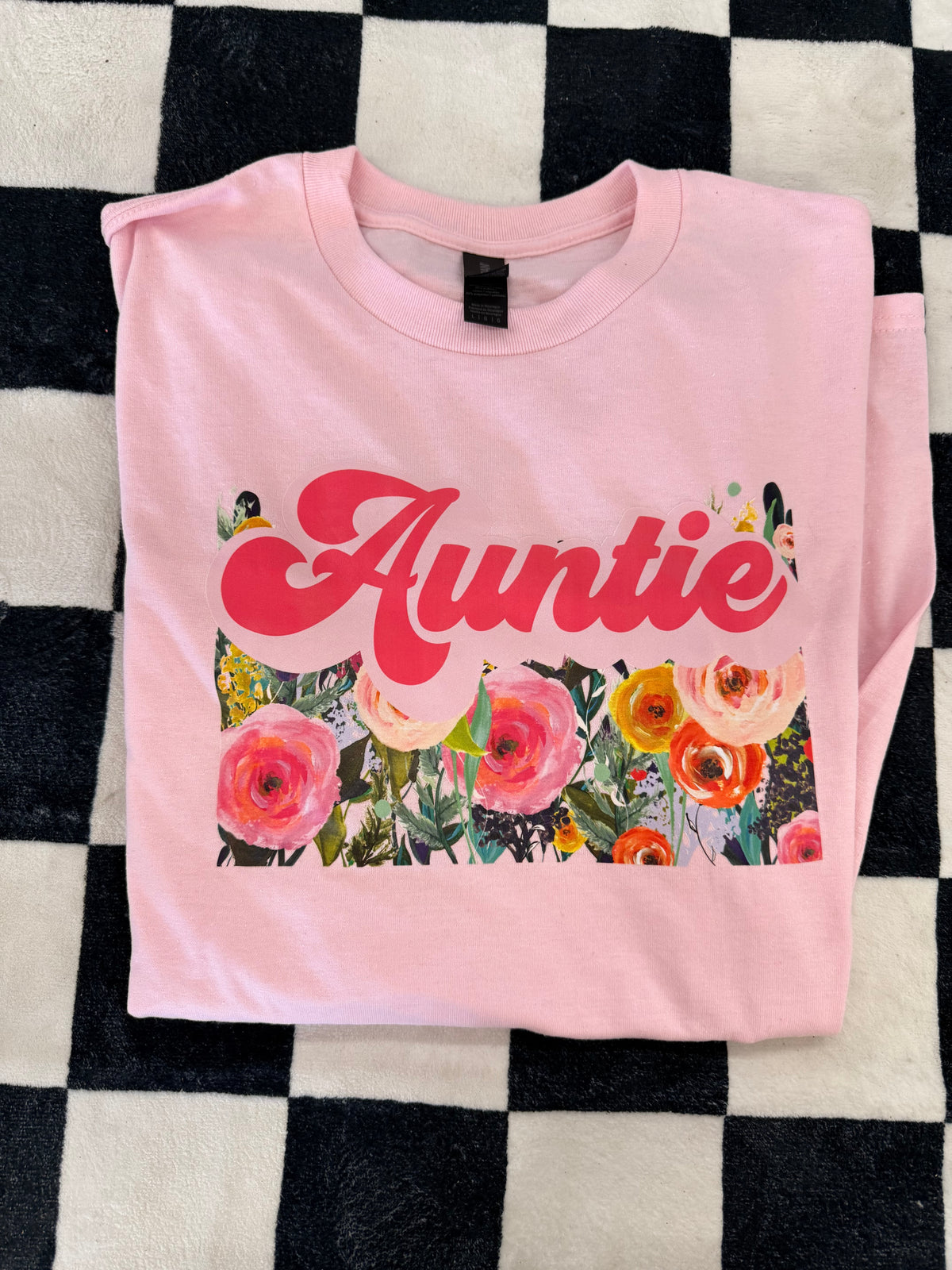 Auntie Groovy Floral tee or sweatshirt