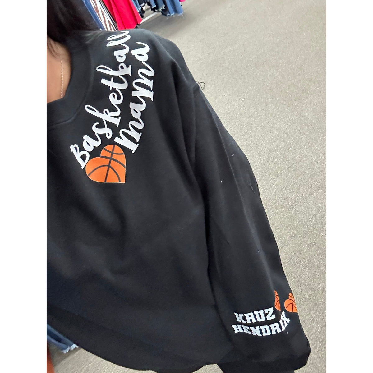 Basketball Mama or Custom Sweatshirt, Long Sleeve Tee or Hoodie