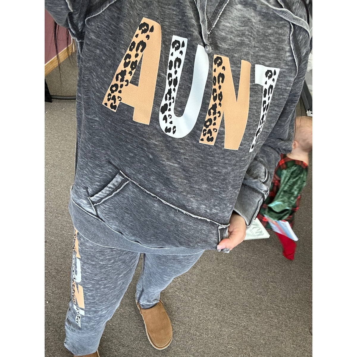 Aunt/Mama or Custom Acid Wash Softest Jogger Set (hoodie and jogger)