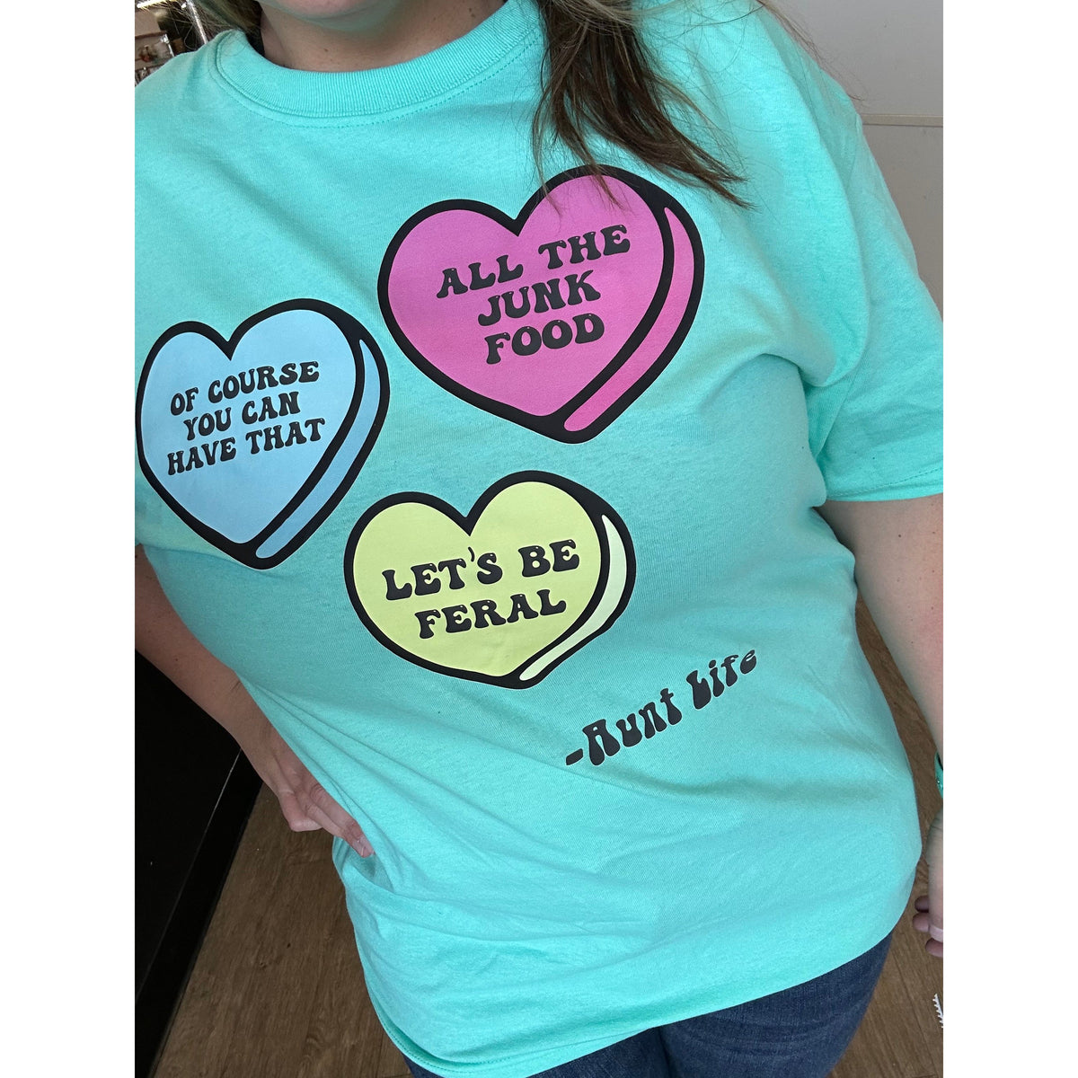 Candy Heart Aunt life Tee or Sweatshirt