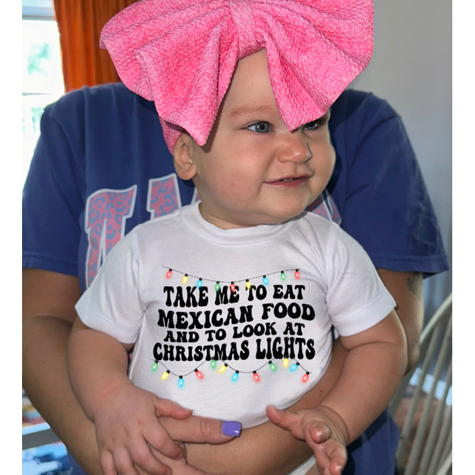 Christmas lights toddler or kids tee or sweatshirt or onesie