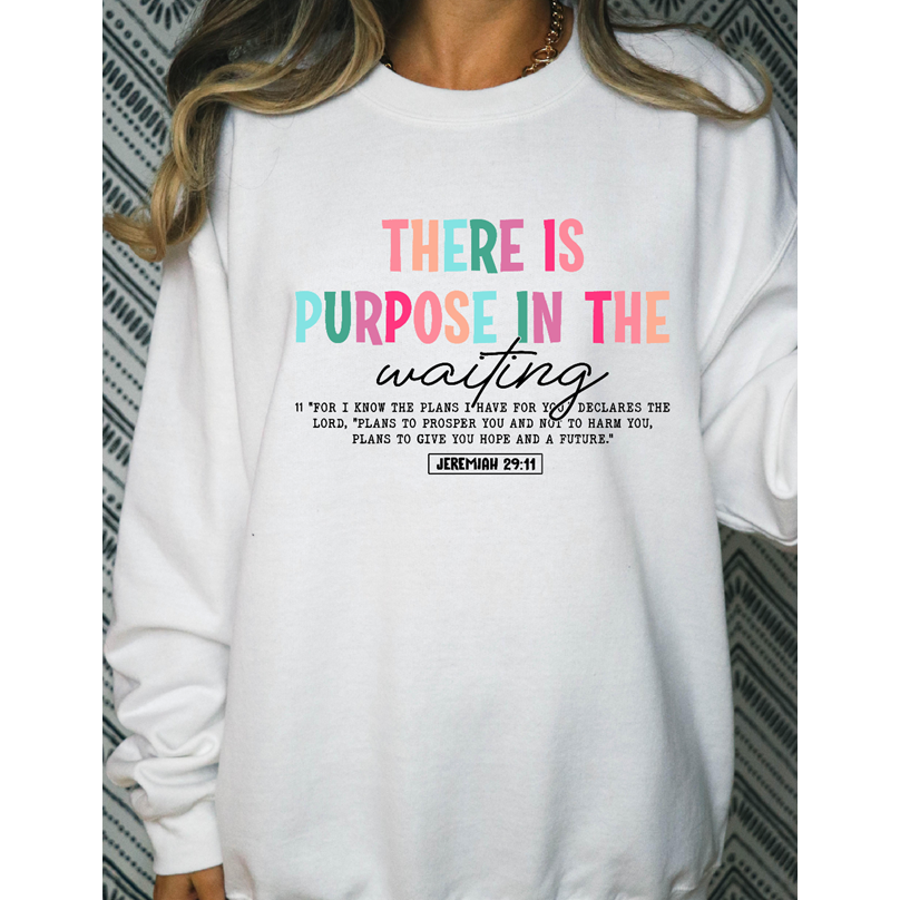 There is purpose in the Waiting Christian Tee or Sweatshirt