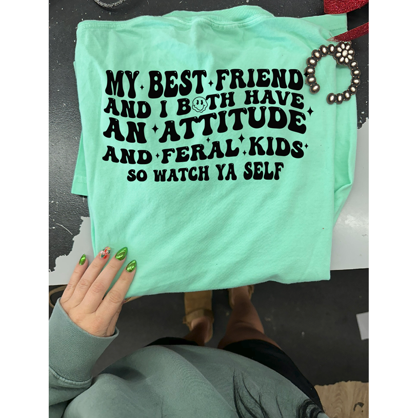 best friend both attitude Tee or sweatshirt