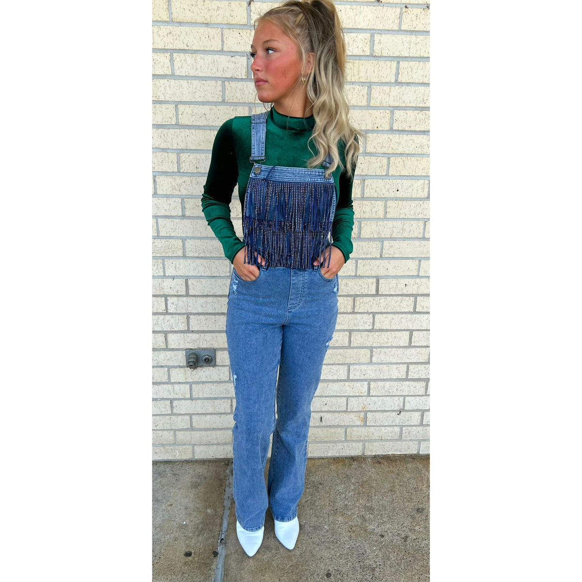 Jenna Fringe Flare Overalls