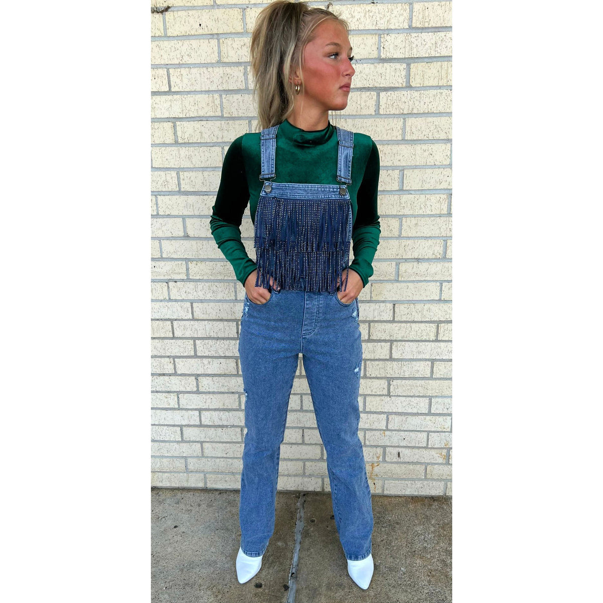 Jenna Fringe Flare Overalls