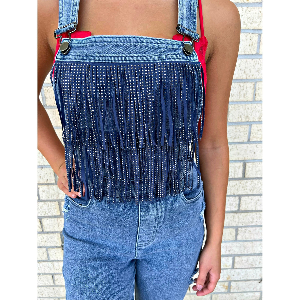 Jenna Fringe Flare Overalls