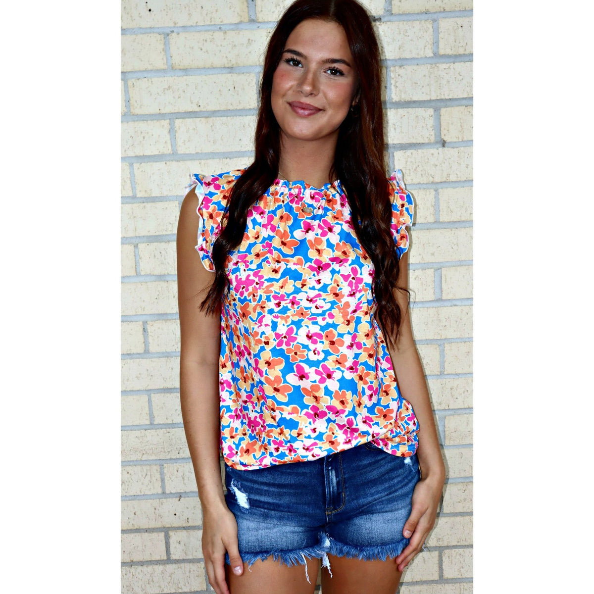 Bright Spring Flowy Top