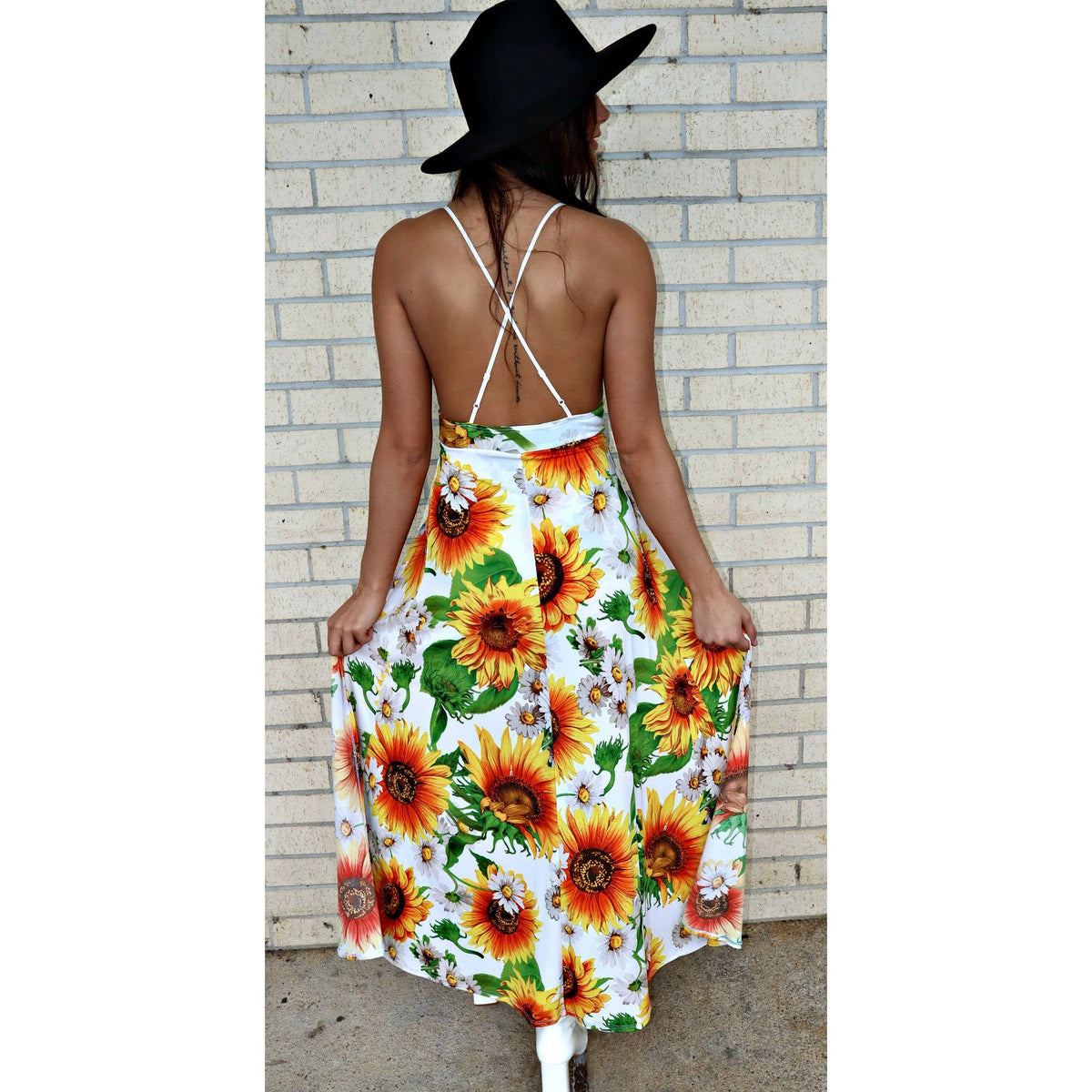 It&#39;s a Vibe Sunflower Maxi Dress (shorts underneath)