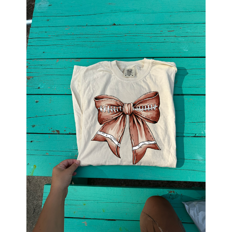 Football Bow Tee or sweatshirt