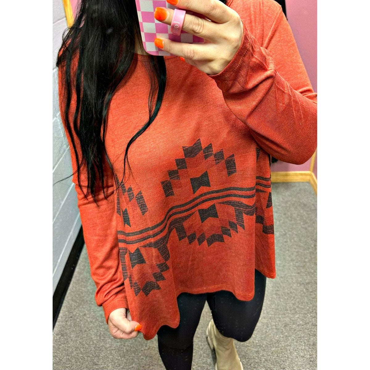 Whitney Aztec Boat Neck Top