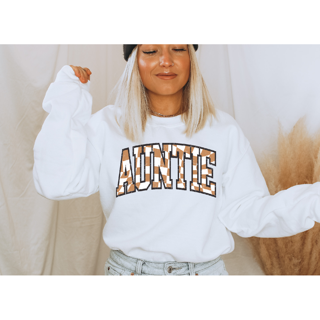 Auntie Check Tee or Sweatshirt