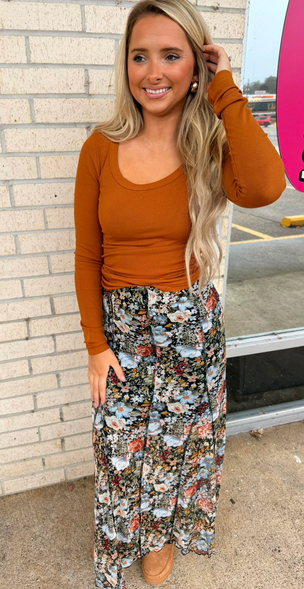 Floral Maxi Skirt lined